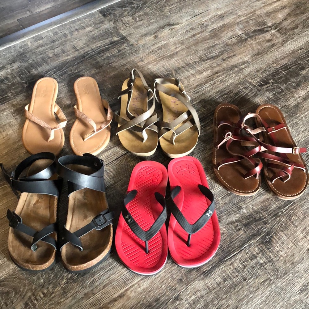 FIVE pairs of shoes! Blowfish Under Armor Charlotte Russe Atwoods Size 6